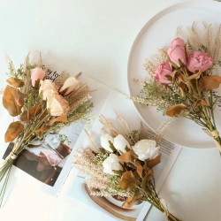 'Artificial Flowers Bouquet Rose Wedding Home Office Décor